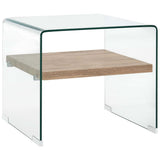 Vidaxl salontafel 50x50x45 cm gehard glas transparant