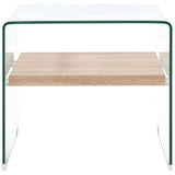 Vidaxl salontafel 50x50x45 cm gehard glas transparant