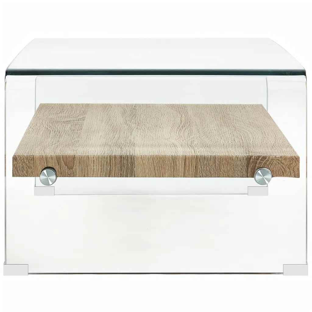 Vidaxl salontafel 98x45x31 cm gehard glas transparant