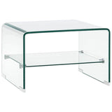 Vidaxl salontafel 50x45x33 cm gehard glas transparant