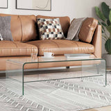 Vidaxl salontafel 98x45x31 cm gehard glas transparant