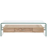 Vidaxl salontafel 98x45x31 cm gehard glas transparant