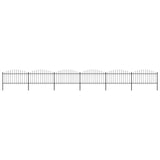 Vidaxl garden fence with spears top (1.25-1.5) X10.2 m Steel Black