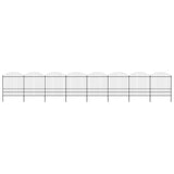 Vidaxl Garden Fence s vrcholem Spears (1,75-2) x13,6 m Steel Black