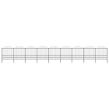 Vidaxl Garden Fence s Spears Top (1,75-2) x15,3 m ocel černá