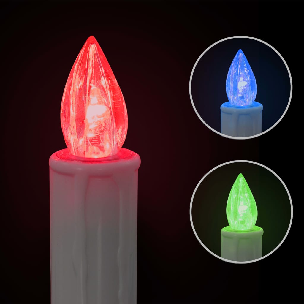 Velas LED de Vidaxl de Navidad inalámbrica con control remoto 30 St RGB