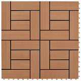 Vidaxl 22 ST Terrace Tiles 30x30 cm 2 m² HKC hnědá