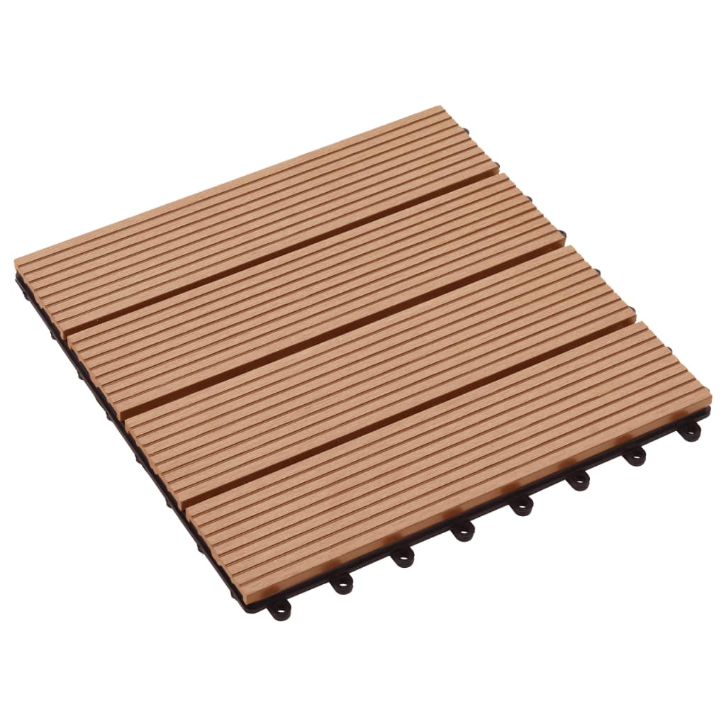 VIDAXL 22 ST Terrassenfliesen 30 x 30 cm 2 m² HKC Teakfarbe