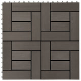 Vidaxl 22 St Terrace tiles 30x30 cm 2 m² HKC Dark brown