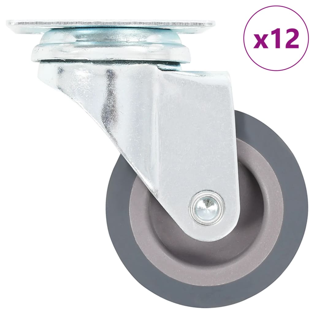 Vidaxl 12 st zwenkwielen 50 mm