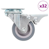 Vidaxl 32 st zwenkwielen 50 mm