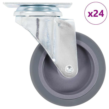 Vidaxl 24 st zwenkwielen 75 mm