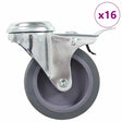 Vidaxl 16 st zwenkwielen met boutgaten 75 mm