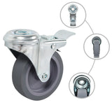 Vidaxl 16 st swivel wheels with bolt holes 75 mm