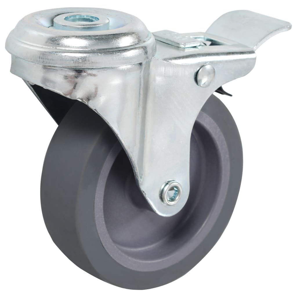 Vidaxl 16 St Swivel Wheels med bolthull 75 mm