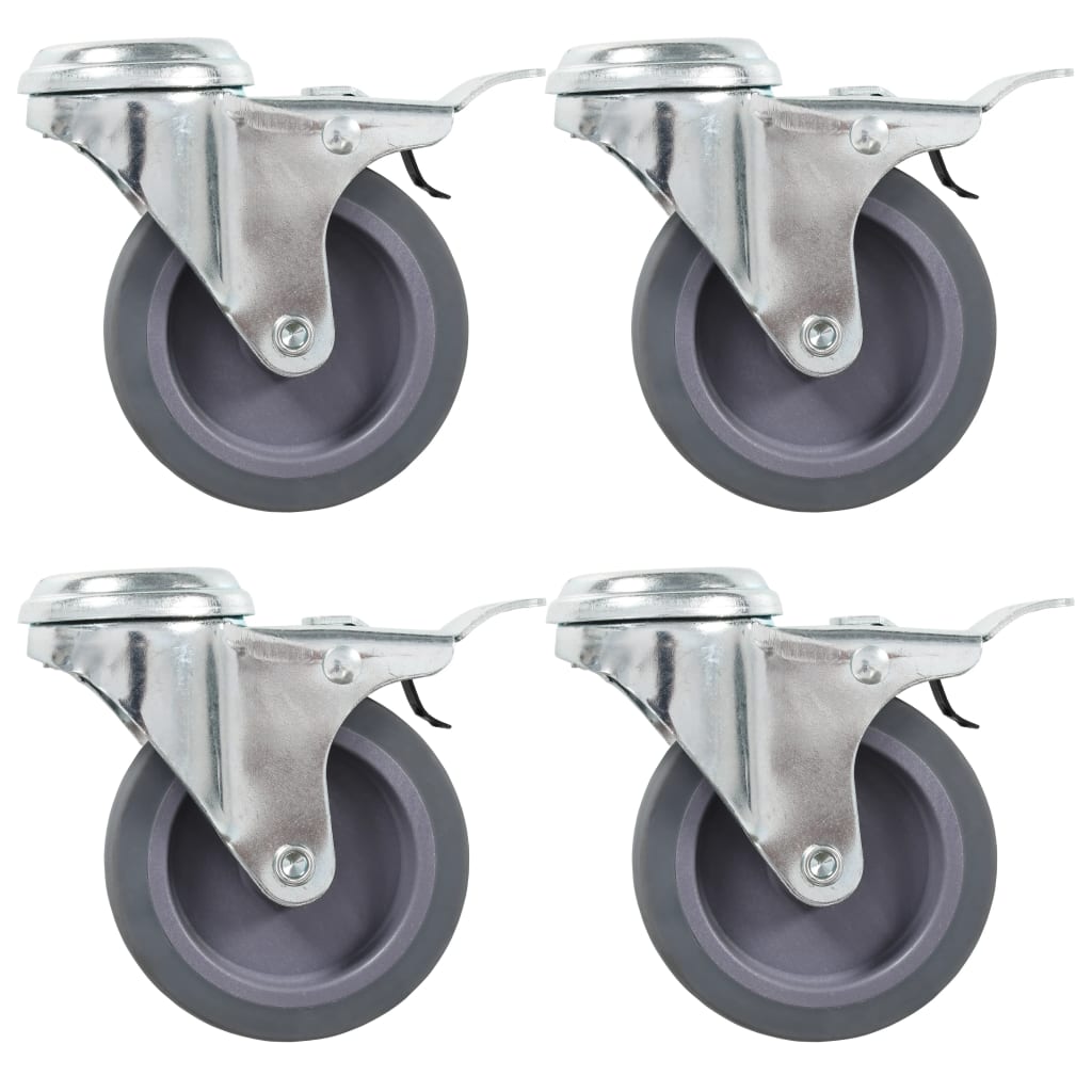 Vidaxl 24 ST swivel wheels with bolt holes 75 mm