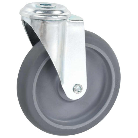 Vidaxl 12 st zwenkwielen met boutgaten 125 mm