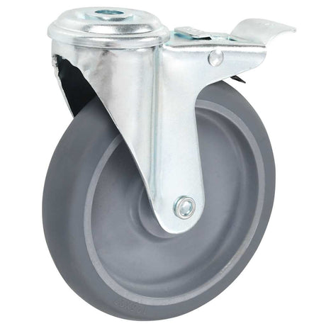 Vidaxl 12 st zwenkwielen met boutgaten 125 mm