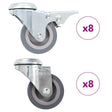 Vidaxl 16 st zwenkwielen met boutgaten 50 mm