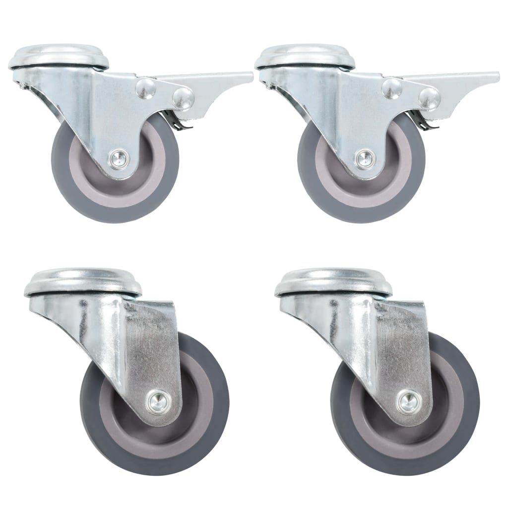 Vidaxl 32 St Swivel Wheels med bolthull 50 mm