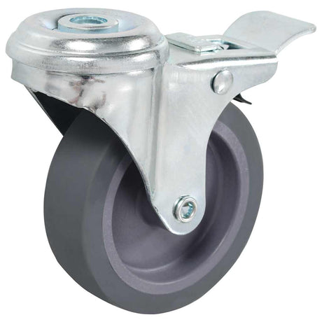 Vidaxl 12 st zwenkwielen met boutgaten 75 mm