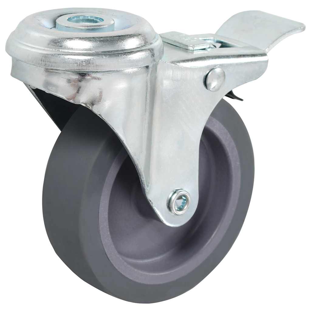 Vidaxl 16 st zwenkwielen met boutgaten 75 mm