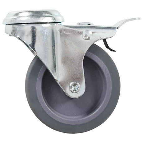 Vidaxl 24 st zwenkwielen met boutgaten 75 mm