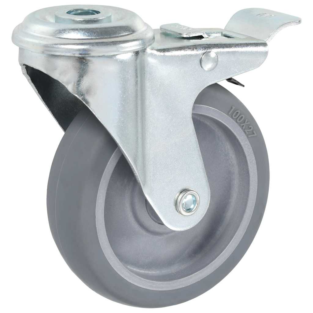 Vidaxl 12 st zwenkwielen met boutgaten 100 mm
