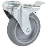 Vidaxl 12 st zwenkwielen met boutgaten 100 mm
