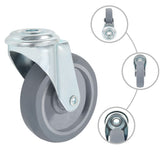 Vidaxl 16 st swivel wheels with bolt holes 100 mm