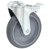 Vidaxl 12 st zwenkwielen met boutgaten 125 mm
