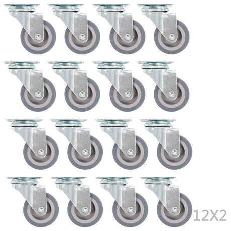 Vidaxl 72 st zwenkwielen 50 mm
