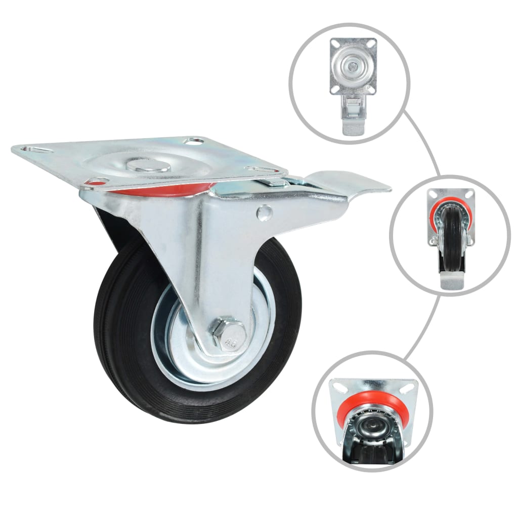 Vidaxl 12 ST Swivel Wheels 100 mm