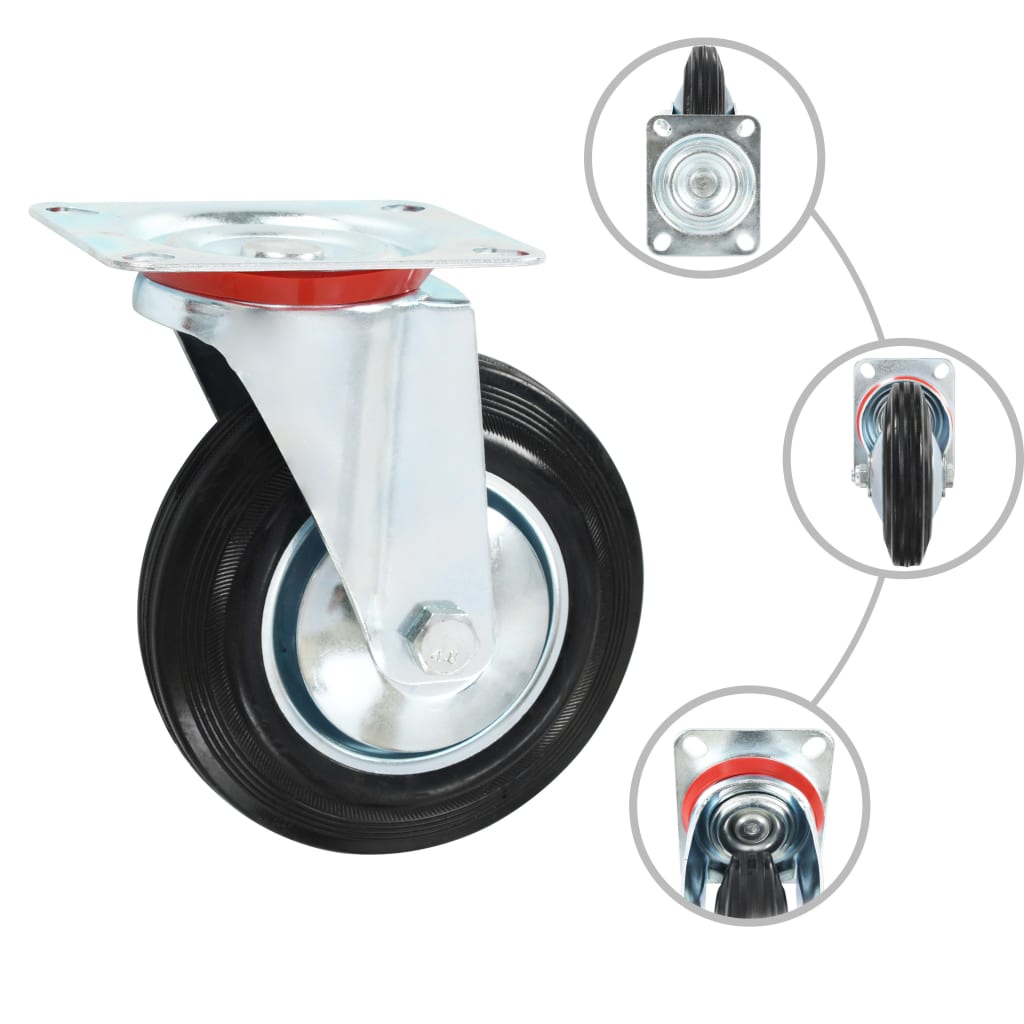 Vidaxl 8 St Swivel Wheels 160 mm