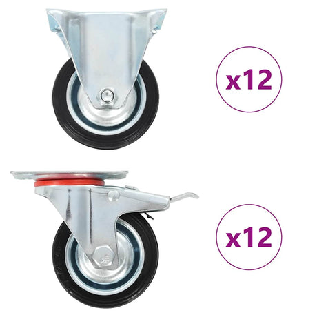 Vidaxl 24 st wielen 75 mm
