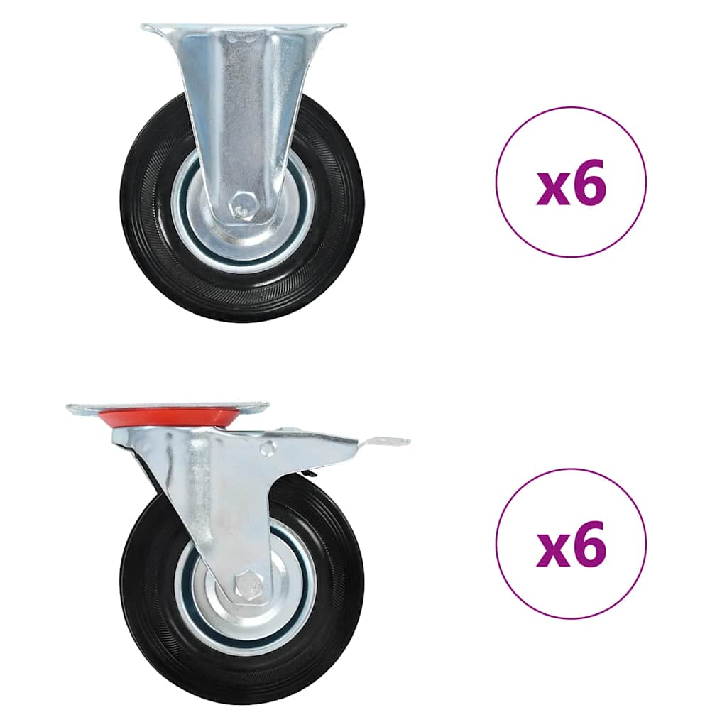 Vidaxl 12 st wielen 125 mm