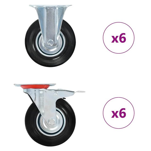 Vidaxl 12 st wielen 125 mm