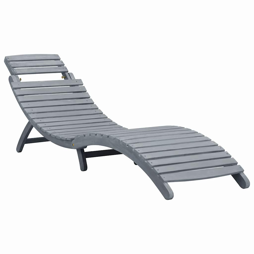 Vidaxl ligbed massief acaciahout greywash