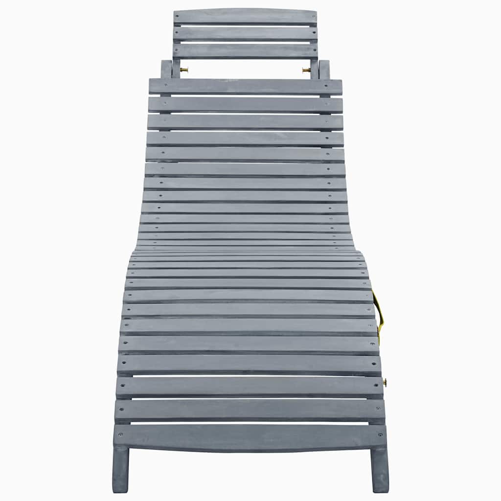 Vidaxl ligbed massief acaciahout greywash