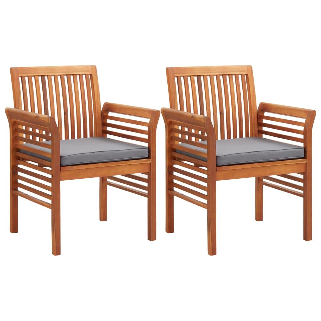 Vidaxl tuinstoelen 2 st met kussens massief acaciahout