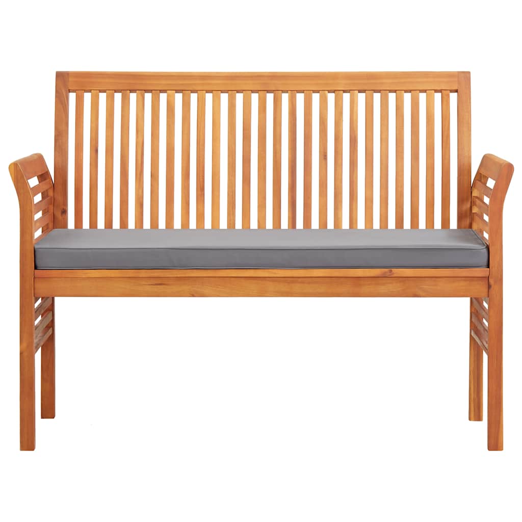 Vidaxl tuinbank 2-zits met kussen 120 cm massief acaciahout