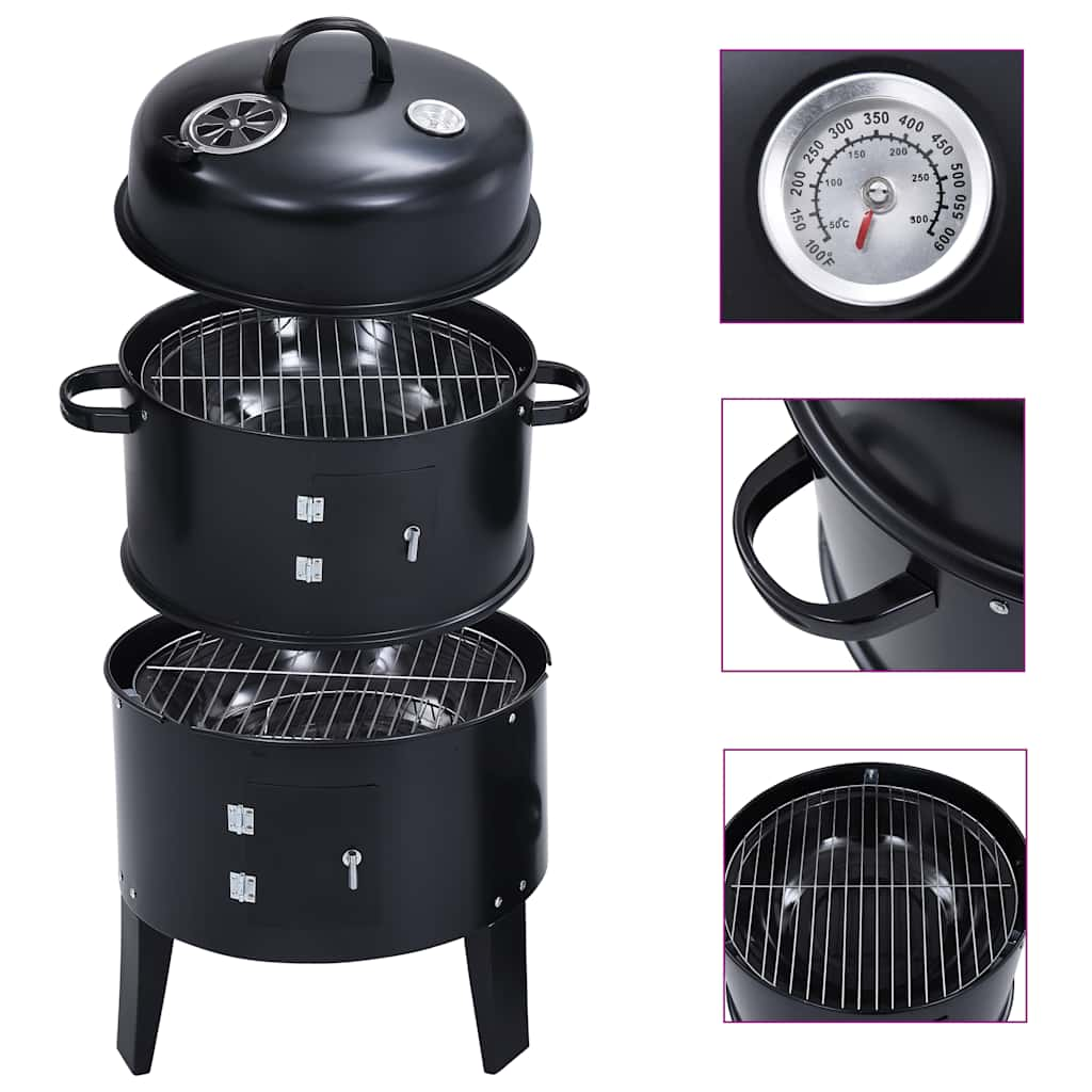 Vidaxl charcoal smoker Barbecue-Grill 3-in-1 40x80 cm