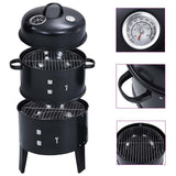 VIDAXL SMOKER CHARCOAL BARBECUE-GRILL 3-IN-1 40x80 cm