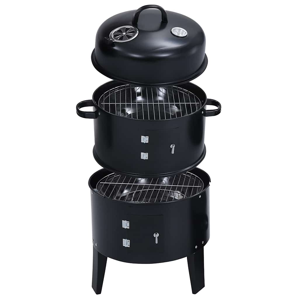 Vidaxl Charcoal Smoker Barbecue-žar 3-in-1 40x80 cm