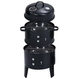 Vidaxl charcoal smoker Barbecue-Grill 3-in-1 40x80 cm