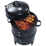 Vidaxl charcoal smoker Barbecue-Grill 3-in-1 40x80 cm