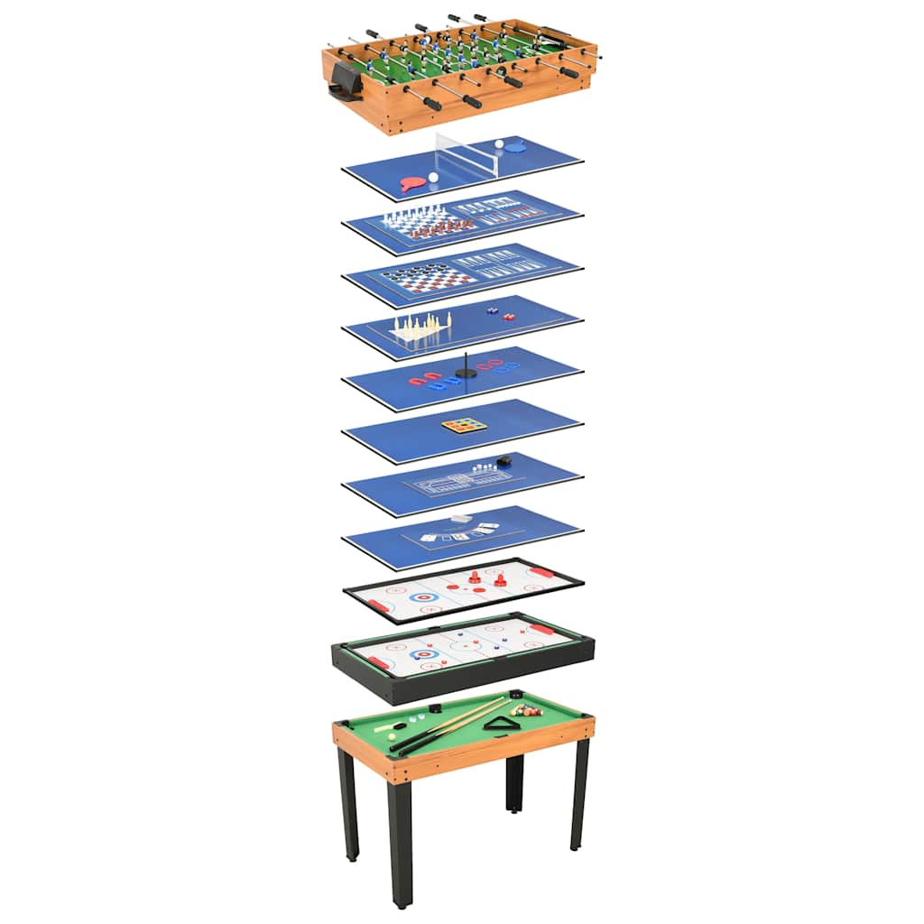 Vidaxl MultiSpart Tabell 15-i-1 121x61x82 cm lönnfärgad