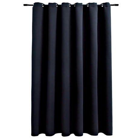 Vidaxl gordijn verduisterend met metalen ringen 290x245 cm zwart