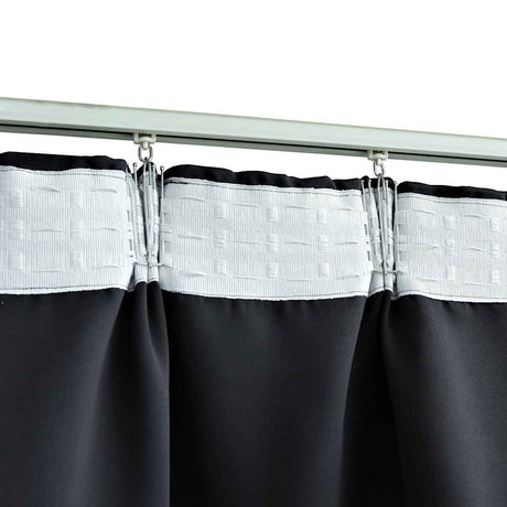 Vidaxl gordijnen verduisterend met haken 2 st 140x245 cm zwart