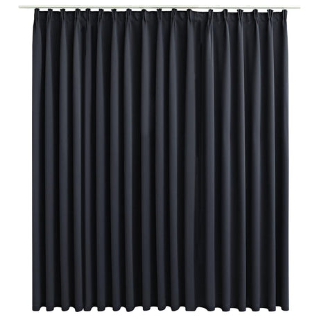 Vidaxl gordijn verduisterend met haken 290x245 cm zwart